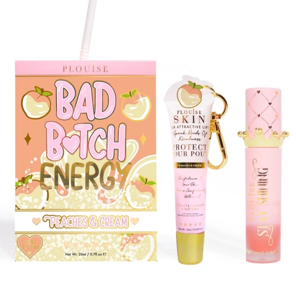 P.Louise Protect Your Pout Duo .Brand New FLAVOR 💎 Peachy KEEN  🍑